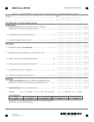 Form OR-40 (150-101-040) Oregon Individual Income Tax Return for Full-Year Residents - Oregon, Page 3