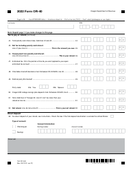 Form OR-40 (150-101-040) Oregon Individual Income Tax Return for Full-Year Residents - Oregon, Page 6