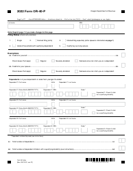Form OR-40-P (150-101-055) Oregon Individual Income Tax Return for Part-Year Residents - Oregon, Page 2