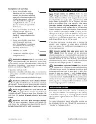 Instructions for Form OR-40, 150-101-040 Oregon Individual Income Tax Return for Full-Year Residents - Oregon, Page 17