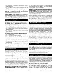 Instructions for Form OR-40, 150-101-040 Oregon Individual Income Tax Return for Full-Year Residents - Oregon, Page 6