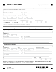Form OR-CAT-EXT (150-106-006) Application for Extension of Time to File an Oregon Corporate Activity Tax Return - Oregon, Page 2