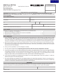 Form Or-tca (150-101-130) - 2022 - Fill Out, Sign Online And Download 