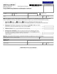 Document preview: Form OR-W-4 (150-101-402) Oregon Withholding Statement and Exemption Certificate - Oregon