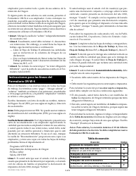 Instrucciones para Formulario OR-W-4, 150-101-402-5 Declaracion De Retencion Y Certificado De Exencion De Oregon - Oregon (Spanish), Page 3