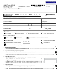 Document preview: Form OR-65 (150-101-065) Oregon Partnership Income Return - Oregon