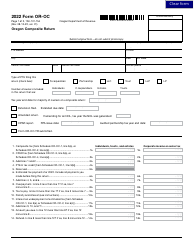 Form OR-OC (150-101-154) Oregon Composite Return - Oregon