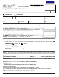 Document preview: Form OR-STI (150-101-071) Oregon Statewide Transit Individual Tax Return - Oregon