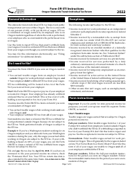 Document preview: Instructions for Form OR-STI, 150-101-071 Oregon Statewide Transit Individual Tax Return - Oregon