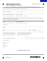 Form 150-106-005 Schedule OR-AF-CAT Schedule of Affiliates for Form or-Cat - Oregon