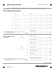 Form 150-101-063 Schedule OR-ASC Oregon Adjustments for Form or-40 Filers - Oregon, Page 2