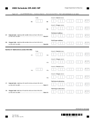 Form 150-101-064 Schedule OR-ASC-NP Oregon Adjustments for Form or-40-n and Form or-40-p Filers - Oregon, Page 2