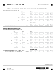 Form 150-101-064 Schedule OR-ASC-NP Oregon Adjustments for Form or-40-n and Form or-40-p Filers - Oregon, Page 3