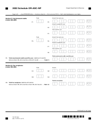 Form 150-101-064 Schedule OR-ASC-NP Oregon Adjustments for Form or-40-n and Form or-40-p Filers - Oregon, Page 4