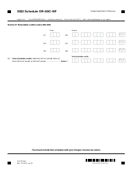 Form 150-101-064 Schedule OR-ASC-NP Oregon Adjustments for Form or-40-n and Form or-40-p Filers - Oregon, Page 5