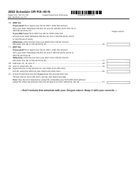 Form 150-101-161 Schedule OR-FIA-40-N Oregon Farm Income Averaging for Nonresidents - Oregon, Page 2