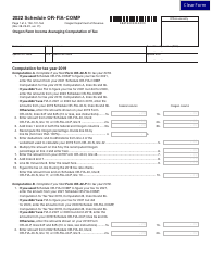 Form 150-101-164 Schedule OR-FIA-COMP Oregon Farm Income Averaging Computation of Tax - Oregon