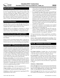 Instructions for Form 150-101-002 Schedule OR-K-1 Distributive Share of Income, Deductions, Credits, Etc. for Individual Owners of Pass-Through Entities - Oregon