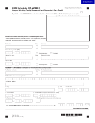 Document preview: Form 150-101-195 Schedule OR-WFHDC Oregon Working Family Household and Dependent Care Credit - Oregon