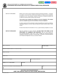 Document preview: Form MO375-0092 Continuing Education Certificate of Course Completion (Producer) - Missouri