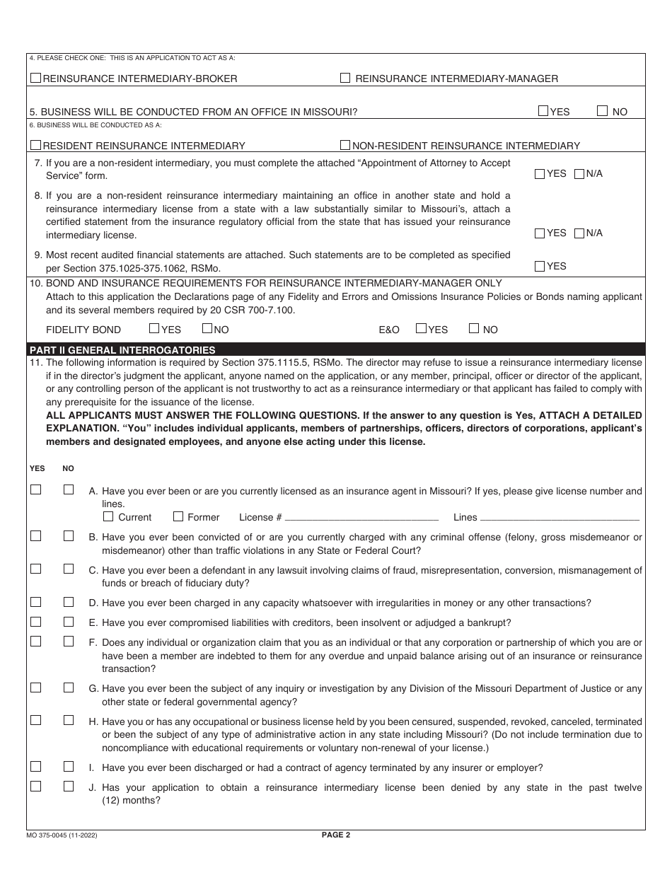 Form MO375-0045 - Fill Out, Sign Online and Download Fillable PDF ...