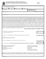 Document preview: Form Z (MO375-0701) Quarterly Administrative Surcharge Report - Missouri