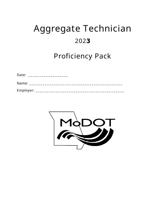Aggregate Technician Proficiency Pack - Missouri, 2023
