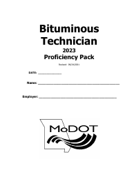 Bituminous Technician Proficiency Pack - Missouri