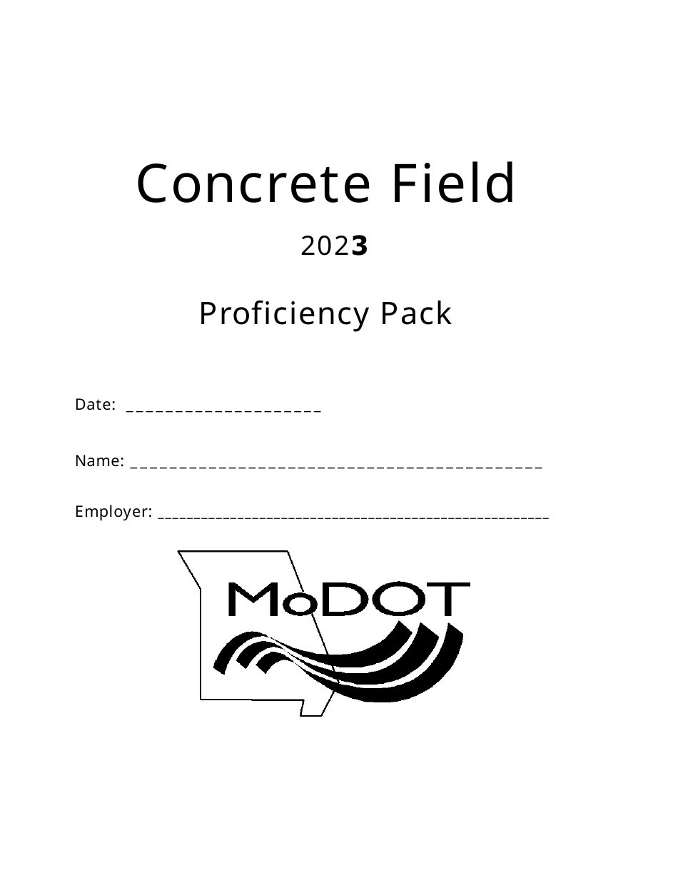 Concrete Field Proficiency Pack - Missouri, Page 1