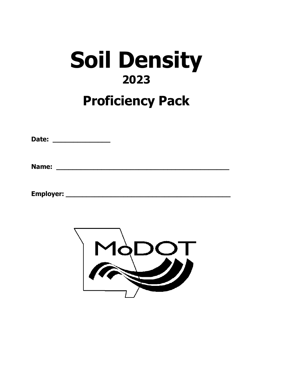 Soil Density Proficiency Pack - Missouri, Page 1