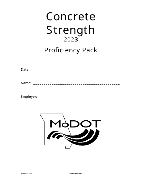 Concrete Strength Proficiency Pack - Missouri, 2023