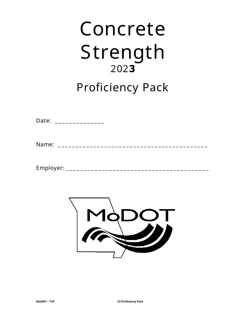 Concrete Strength Proficiency Pack - Missouri, Page 1