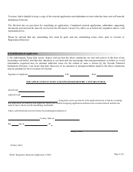 Financial Institutions Uniform Application for Renewal of Thrift - Depository Licensee - Nevada, Page 4