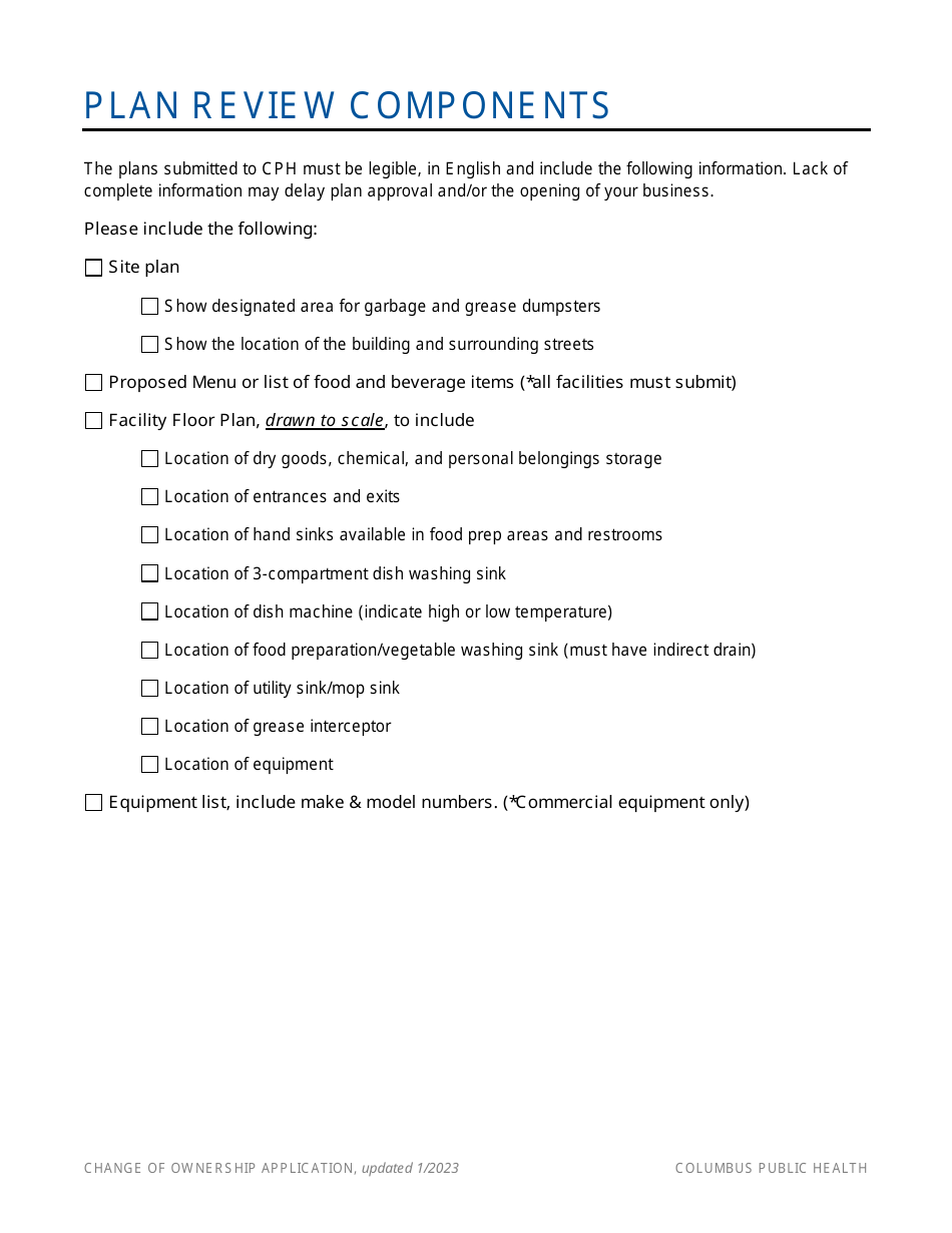Change of Ownership Application - City of Columbus, Ohio, Page 5