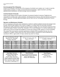 Tier 2 Revised Stormwater Control Plan Checklist - Oregon, Page 4