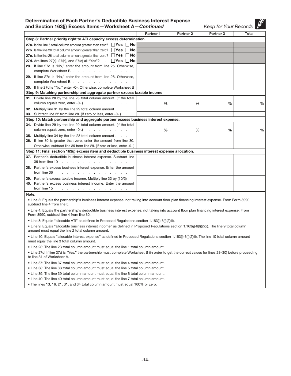 Download Instructions for IRS Form 8990 Limitation on Business Interest ...