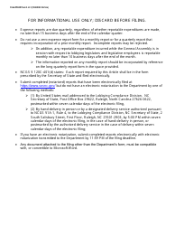 Form PR-EZ Principal Zero Expense Report Form - Fourth Quarter Zero Expense Short Form - North Carolina, Page 3