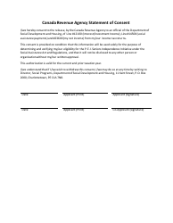 Document preview: Canada Revenue Agency Statement of Consent - Prince Edward Island, Canada