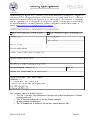 Document preview: SBA Form 1506 Servicing Agent Agreement