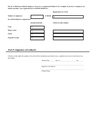 Lobbyist Registration Form - New Mexico, Page 3
