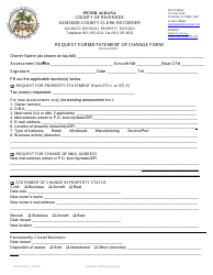 Document preview: Form ACR205 Request Form/Statement of Change Form - County of Riverside, California