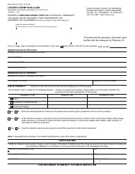 Document preview: Form BOE-263-B Lessees' Exemption Claim - County of Riverside, California