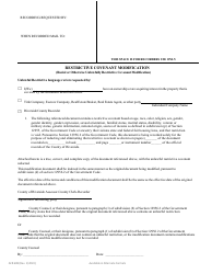 Document preview: Form ACR608 Restrictive Covenant Modification - County of Riverside, California