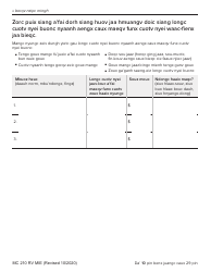 Form MC210 RV Medi-Cal Renewal Form - California (Mien), Page 10