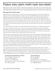 Form MC210 RV Medi-Cal Renewal Form - California (Mien), Page 24