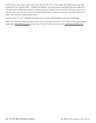 Form MC210 RV Medi-Cal Renewal Form - California (Mien), Page 25
