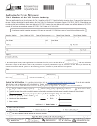 Document preview: Form F512 Application for Service Retirement - Tier 1 Members of the Nyc Transit Authority - New York City