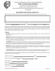 Dentistry Application by Credential - South Carolina, Page 5