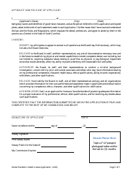 Application for Dental Resident Limited License - South Carolina, Page 8