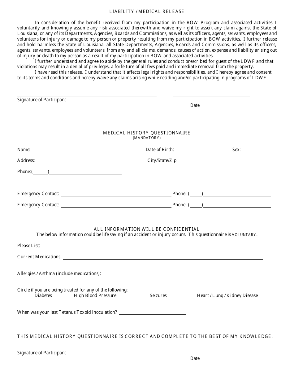 32nd Becoming an Outdoors-Woman Workshop Registration Form - Louisiana, Page 3